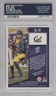 Jared Goff from the 2016 Panini Contenders Draft Picks set graded by PSA and given an overall grade of 10.
