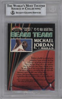 Michael Jordan from the 1992-93 Topps Stadium Club set graded by Beckett and given an overall grade of 9.
