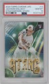 Jackson Holliday from the 2024 Topps Chrome Update set graded by PSA and given an overall grade of 10.