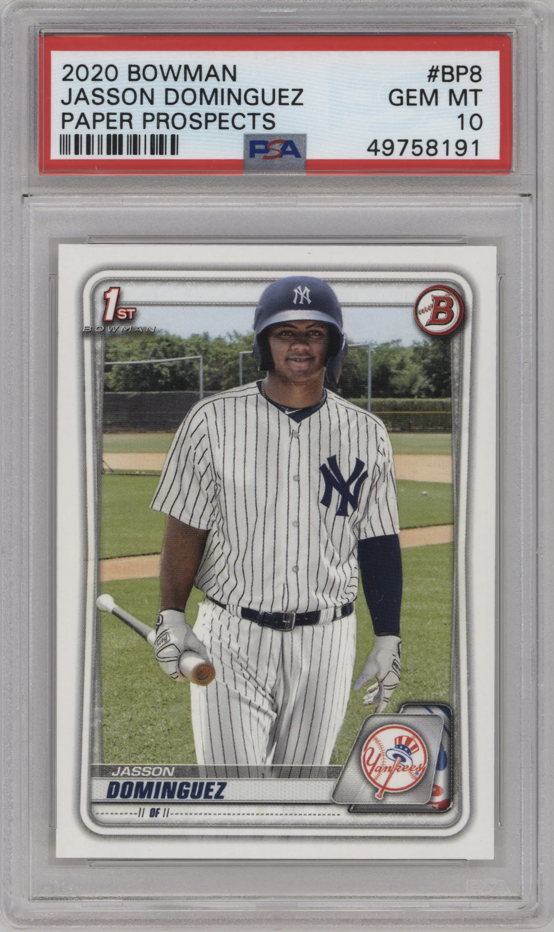 2020 Bowman Prospect Jasson Dominguez PSA 10