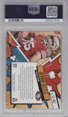 George Kittle from the 2024 Panini Absolute set graded by PSA and given an overall grade of 9.