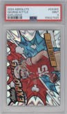 George Kittle from the 2024 Panini Absolute set graded by PSA and given an overall grade of 9.