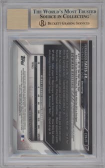 Fernando Tatis Jr. from the 2016 Bowman Chrome set graded by Beckett and given an overall grade of 9.5.