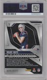 Drake Maye from the 2024 Panini Prizm set graded by PSA and given an overall grade of 10.