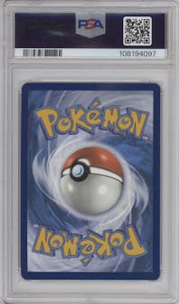 Sawsbuck from the 2024 Pokemon SV set graded by PSA and given an overall grade of 10.