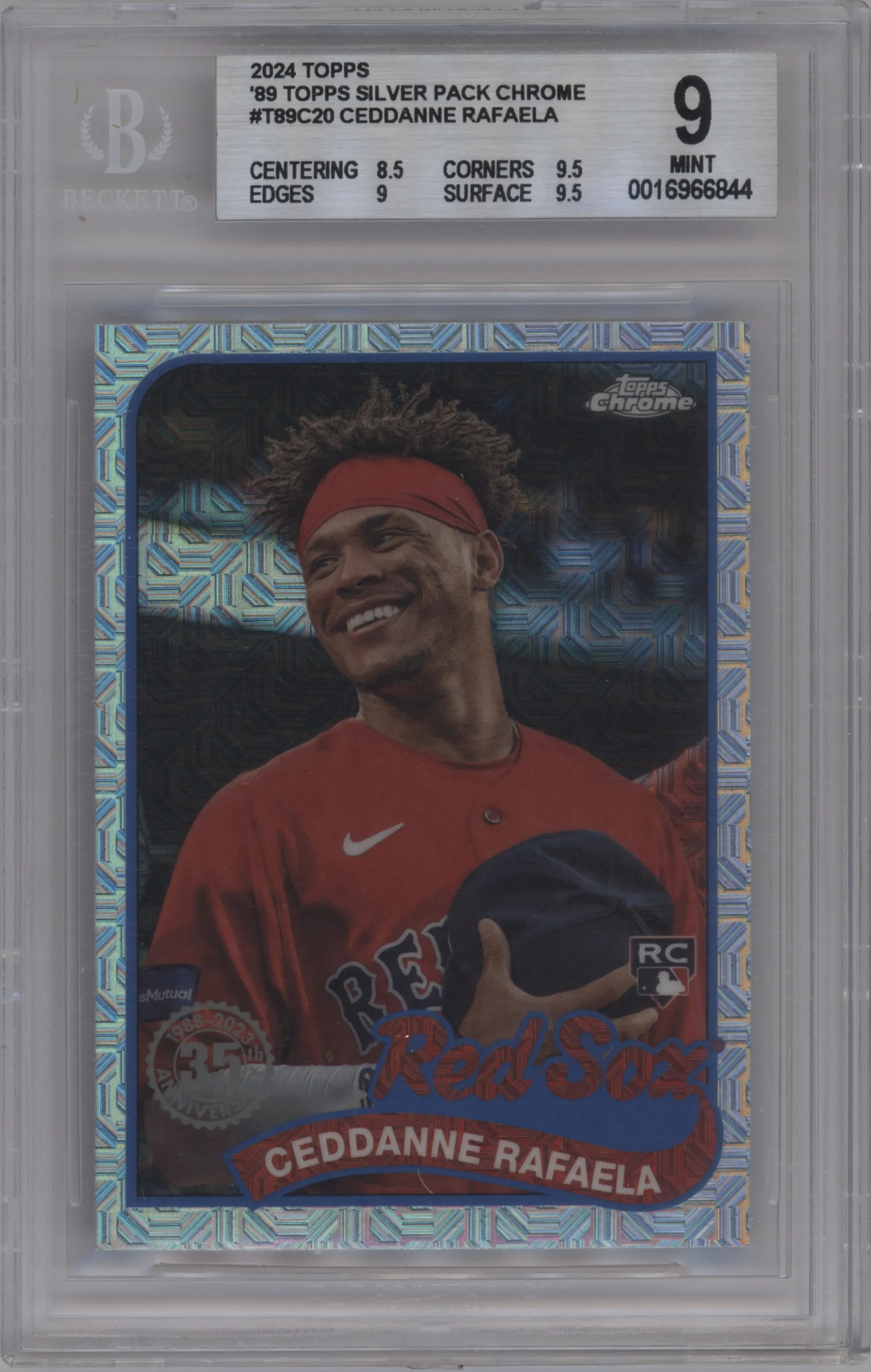 2024 Topps 1989 35th Anniv.Chr. Ceddanne Rafaela BGS 9
