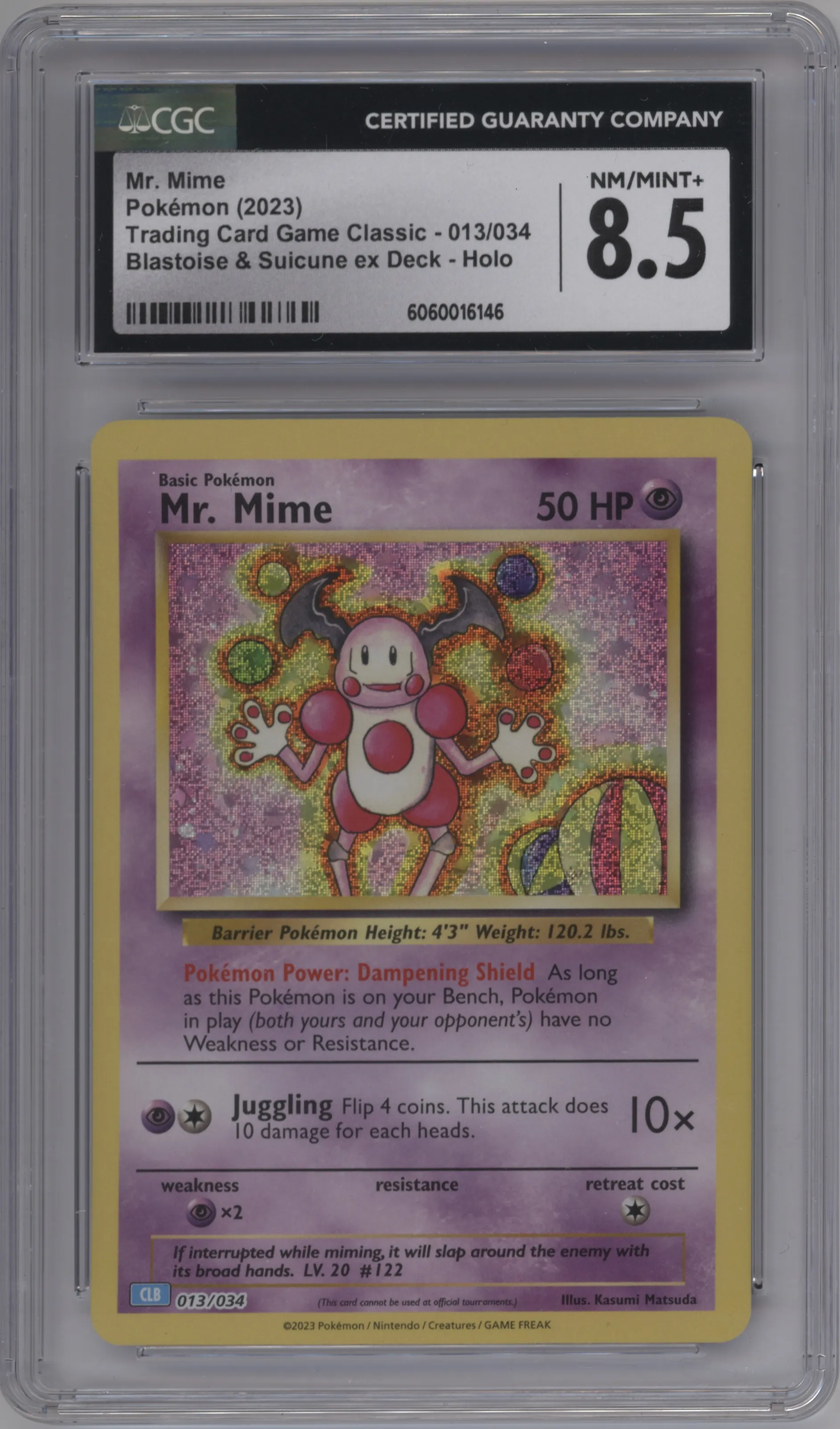 2023 Pokemon CLB Mr. Mime CGC 8.5