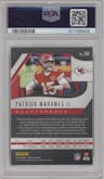 Patrick Mahomes II from the 2019 Panini Prizm set graded by PSA and given an overall grade of 10.