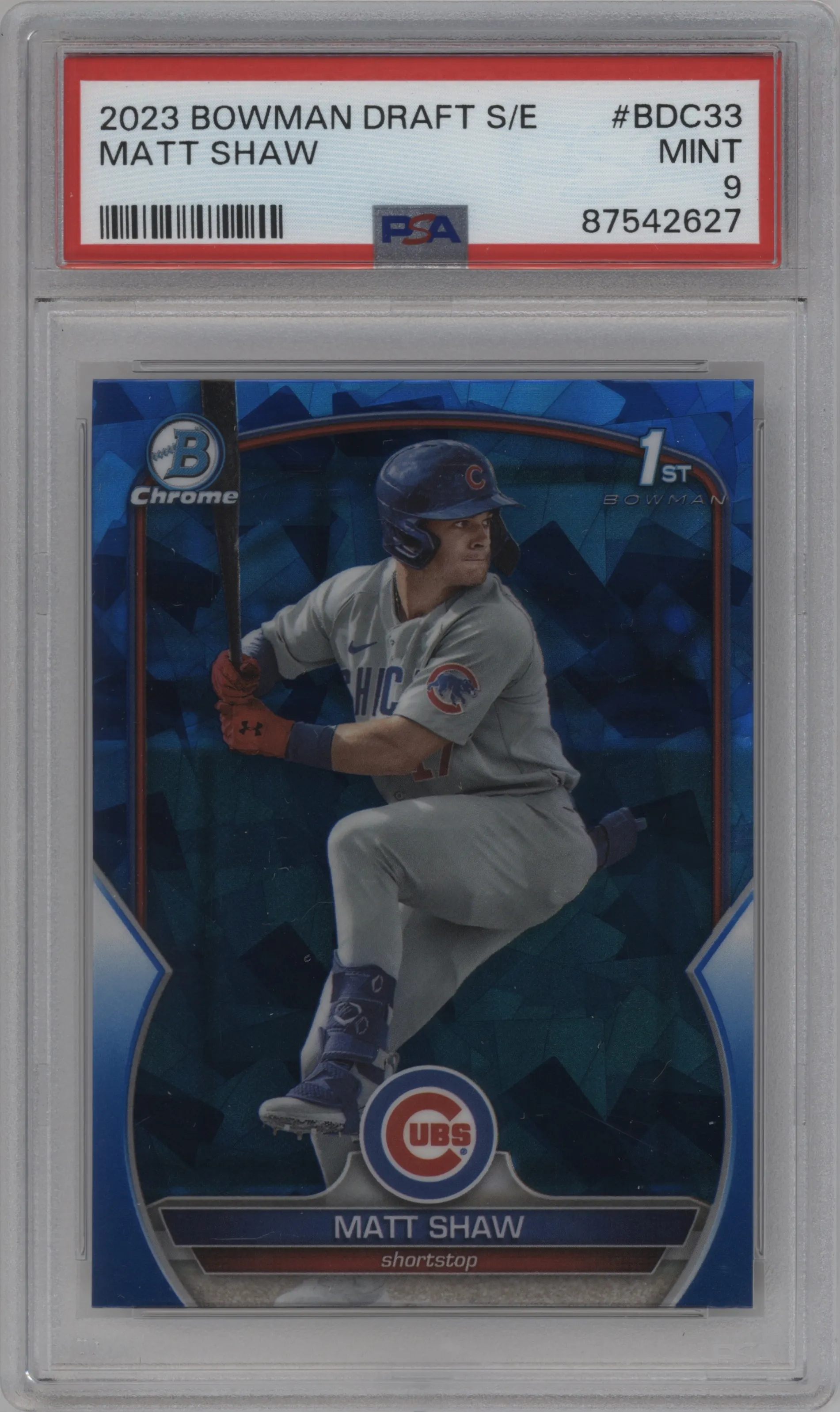 2023 Bowman Draft Sapphire Matt Shaw #BDC-33 PSA 9