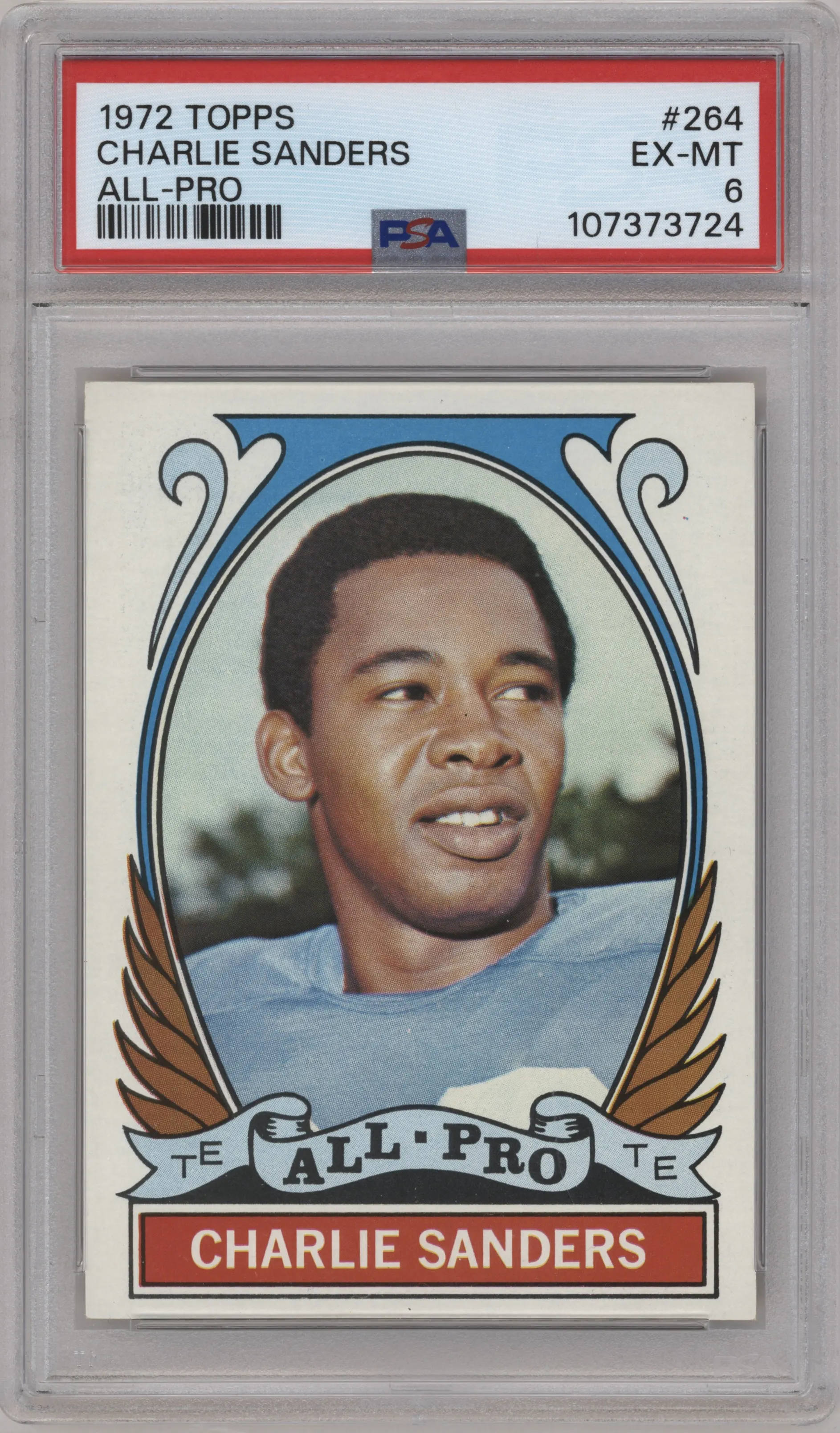 1972 Topps Charlie Sanders PSA 6