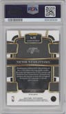 Victor Wembanyama from the 2023-24 Panini Select  set featuring a Orange Flash parallel graded by PSA and given an overall grade of 10.