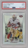 Frank Gore from the 2012 Panini Prizm set featuring a Prizm parallel graded by PSA and given an overall grade of 9.
