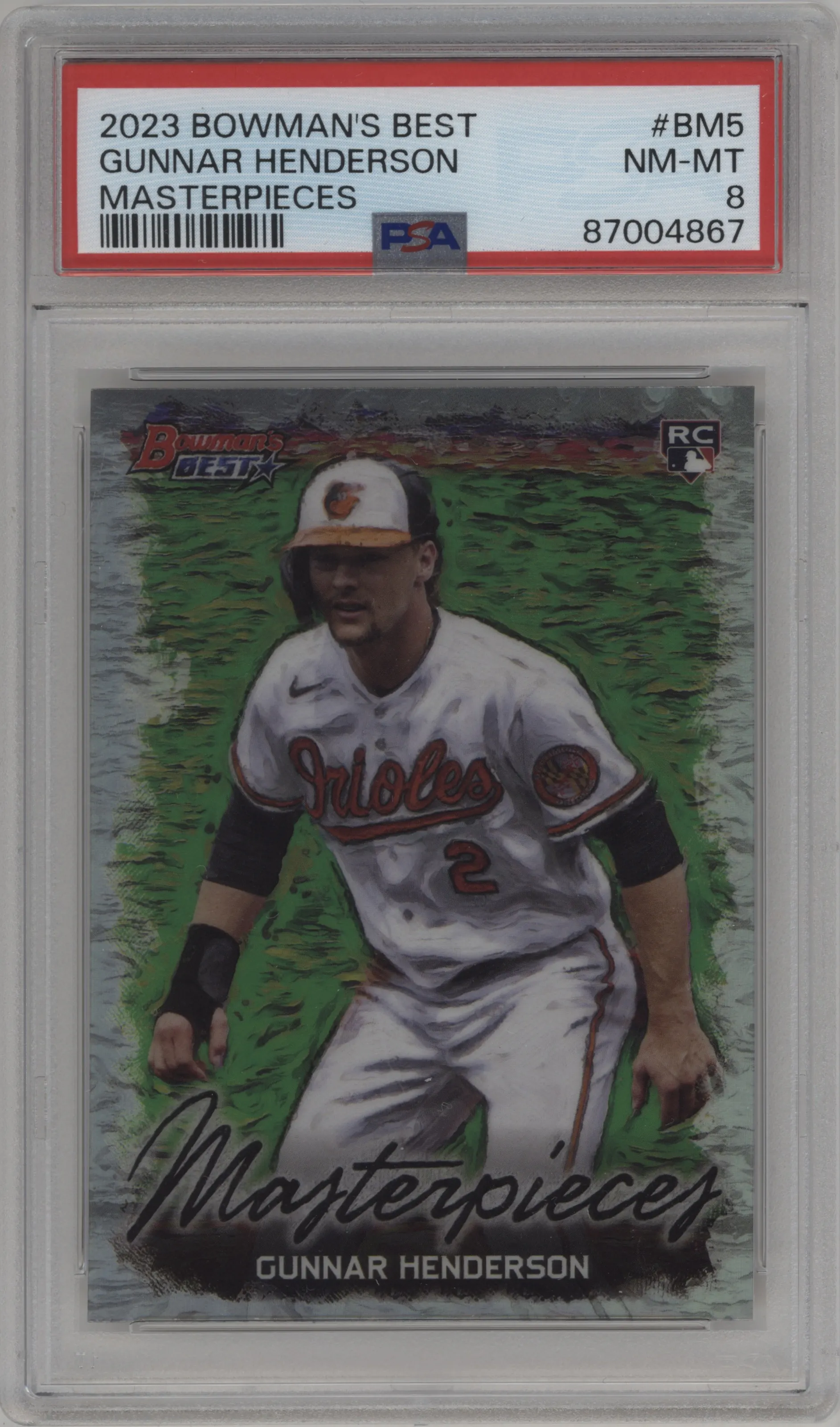 2023 Bowman's Best Masterpieces Gunnar Henderson #BM-5 PSA 8