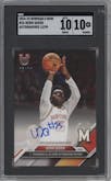 Derik Queen from the 2024-25 Bowman U Now set featuring a Black parallel graded by SGC and given an overall grade of 10.