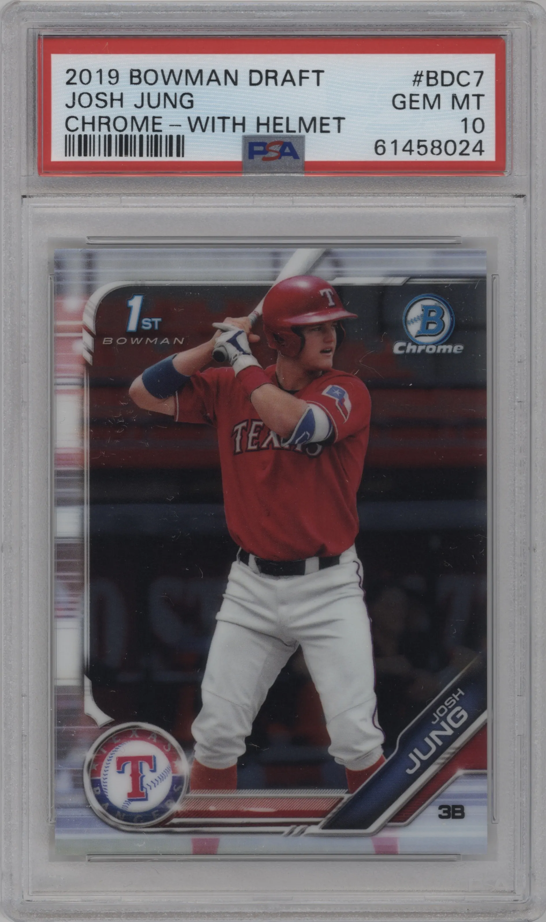 2019 Bowman Draft Chrome Josh Jung PSA 10