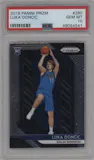 Luka Doncic from the 2018-19 Panini Prizm set graded by PSA and given an overall grade of 10.