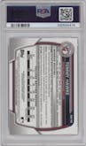Tommy Hawke from the 2023 Bowman Draft set graded by PSA and given an overall grade of 10.
