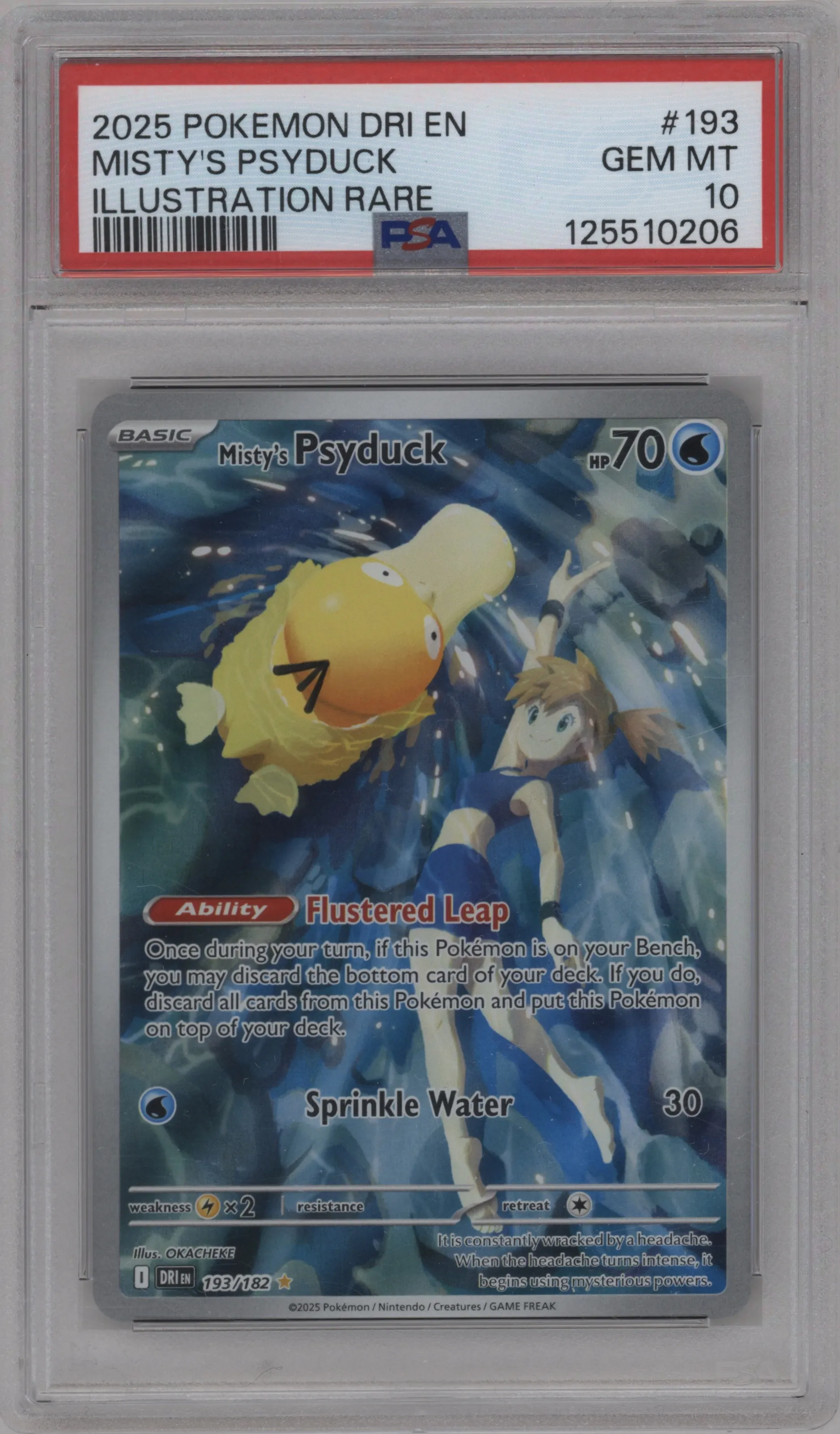 2025 Pokemon SV Destined Rivals Misty's Psyduck #193 PSA 10
