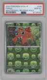 Paras from the 2023 Pokemon SV JPN set featuring a Master Ball parallel graded by PSA and given an overall grade of 10.