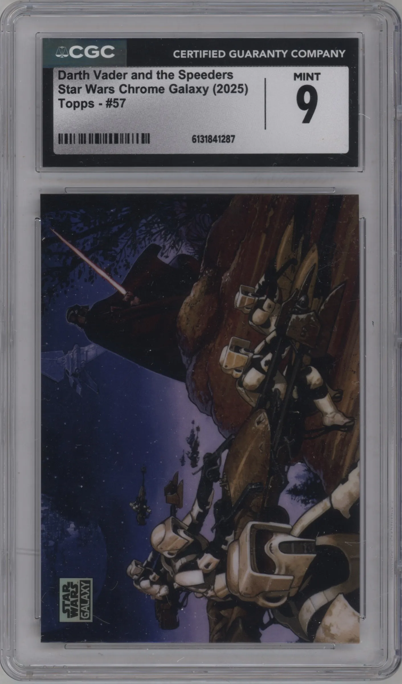 2025 Topps Chrome Star Wars Galaxy Darth Vader and the Speeders CGC 9