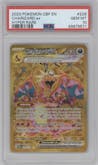 Charizard ex from the 2023 Pokemon SV set graded by PSA and given an overall grade of 10.