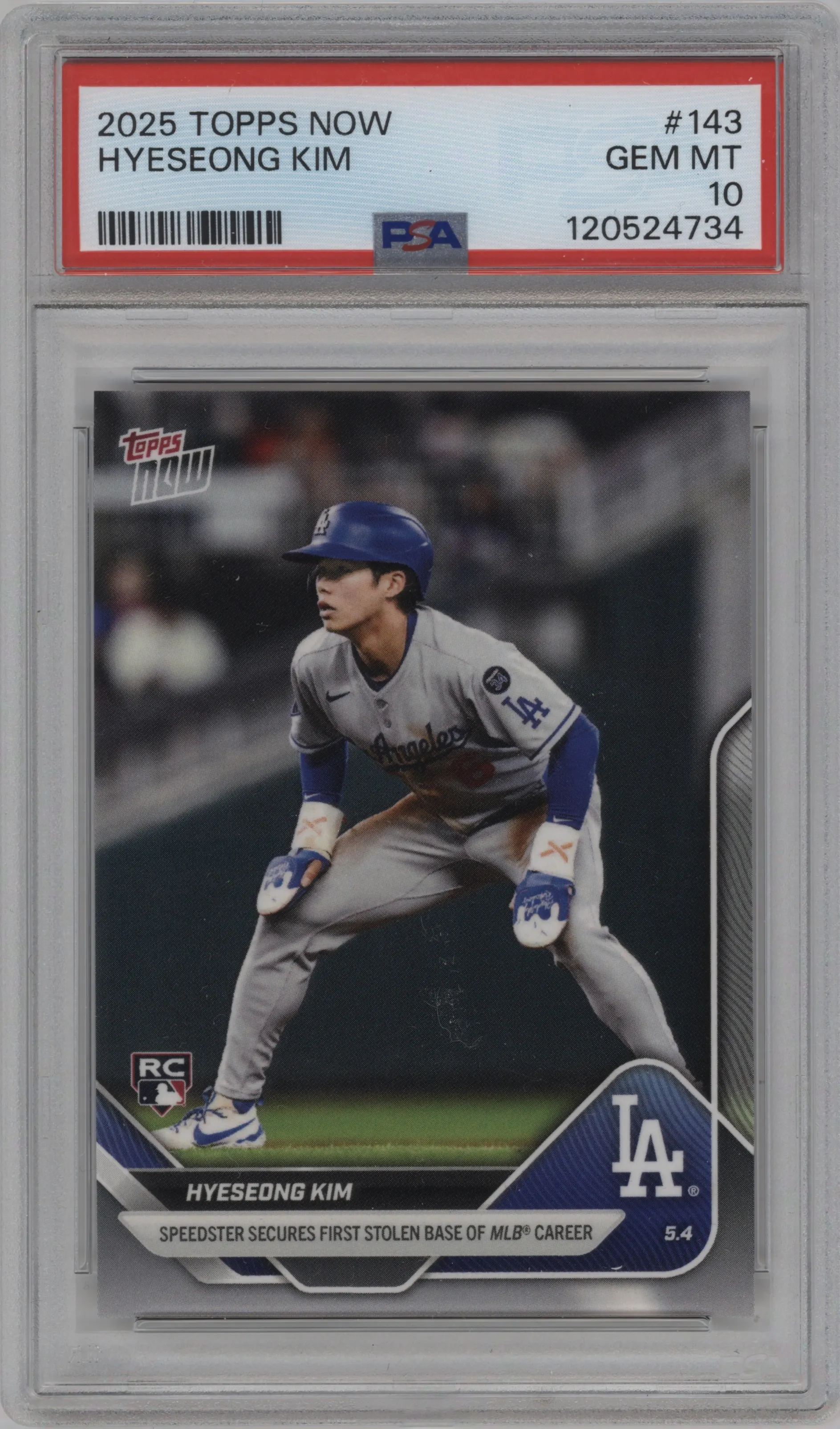 2025 Topps Now Hyeseong Kim PSA 10