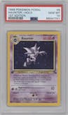 Haunter from the 1999 Pokemon set graded by PSA and given an overall grade of 10.
