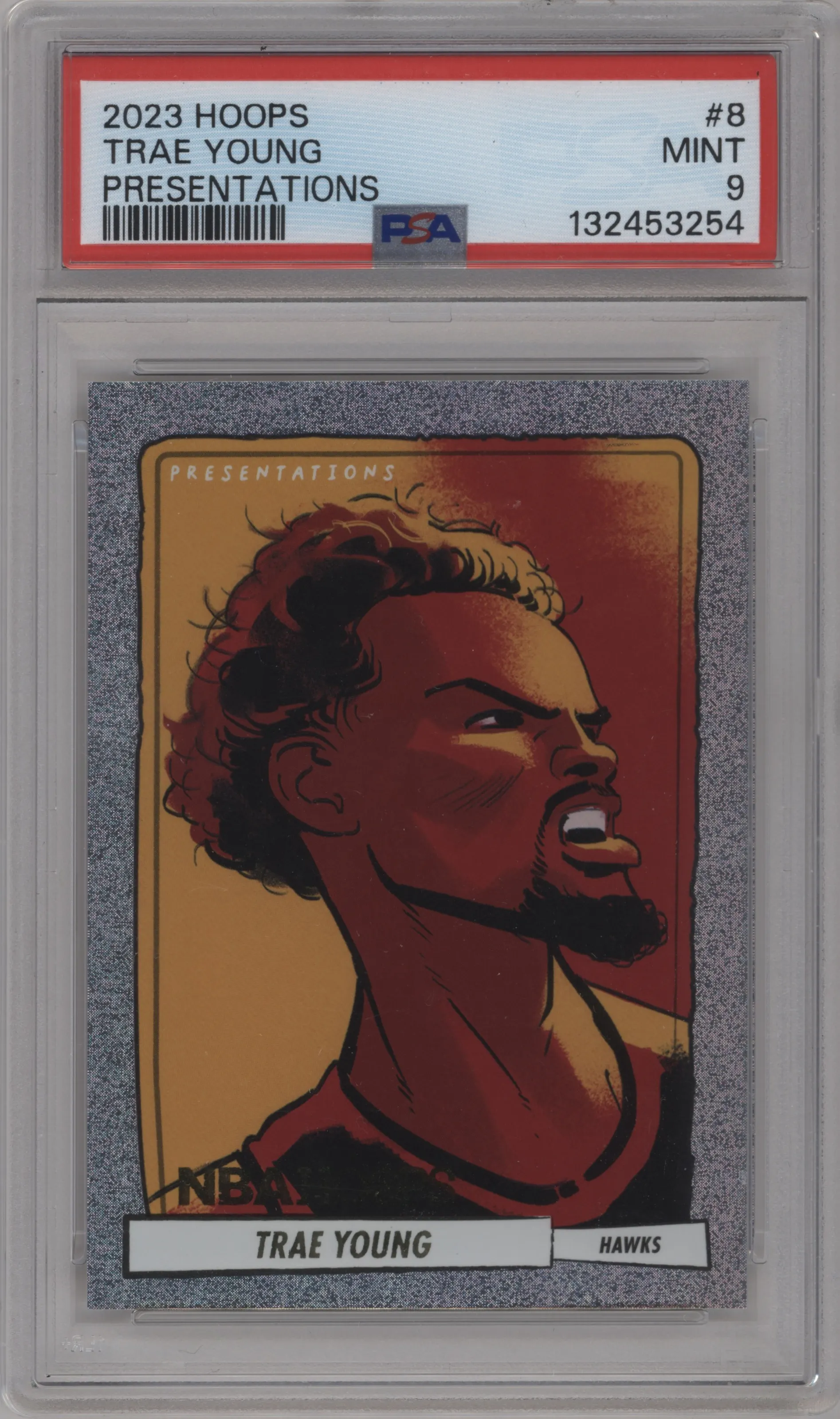 2023 Panini NBA Hoops Presentations Trae Young PSA 9