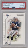 Tom Brady from the 2011 Panini Rookies & Stars set graded by PSA and given an overall grade of 10.