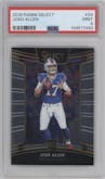 Josh Allen from the 2018 Panini Select set graded by PSA and given an overall grade of 9.