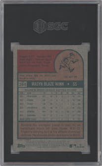 Masyn Winn from the 2024 Topps Heritage set featuring a Black and White Image parallel graded by SGC and given an overall grade of 9.5.