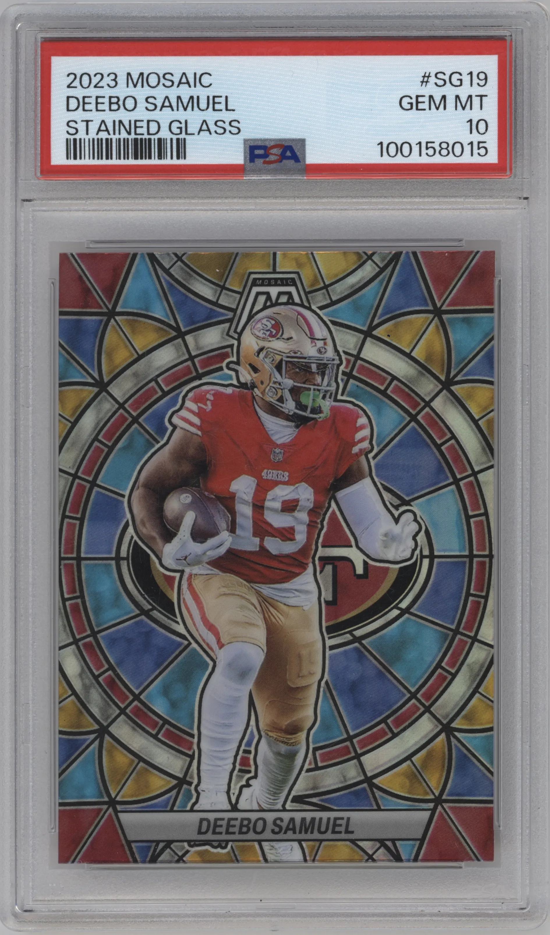 2023 Panini Mosaic Stained Glass Deebo Samuel #SG-19 PSA 10