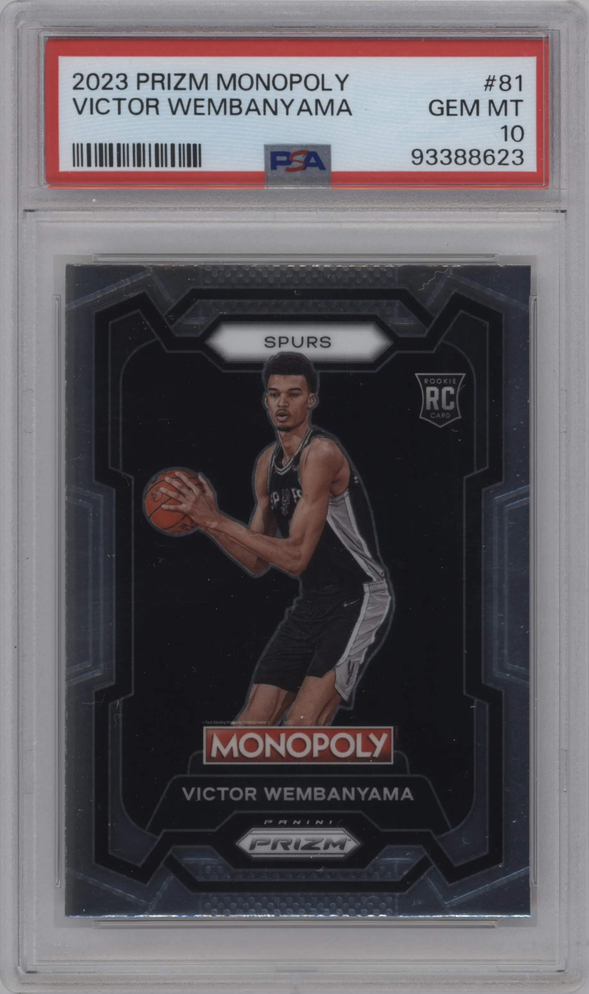 2023 Panini Prizm Monopoly Victor Wembanyama PSA 10