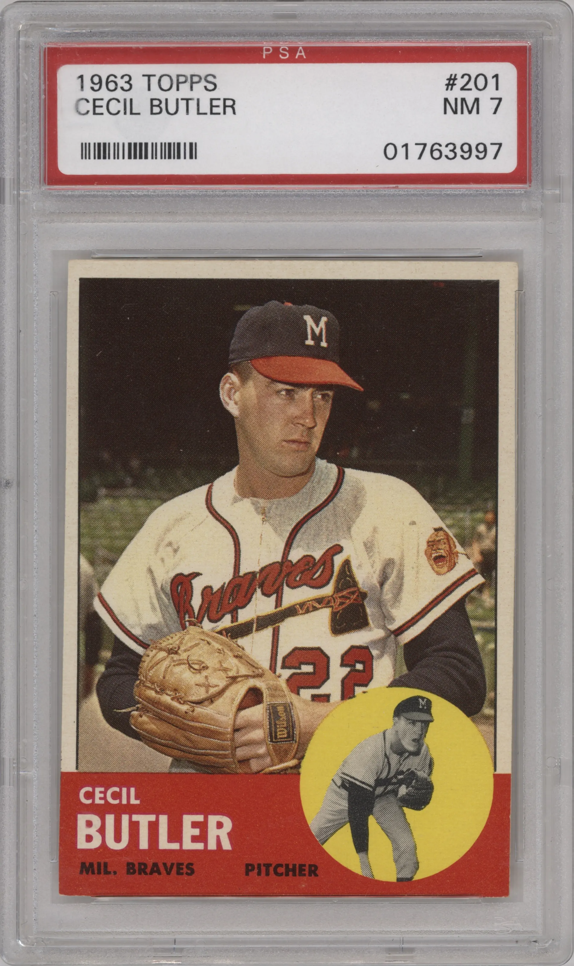 1963 Topps Cecil Butler #201 PSA 7
