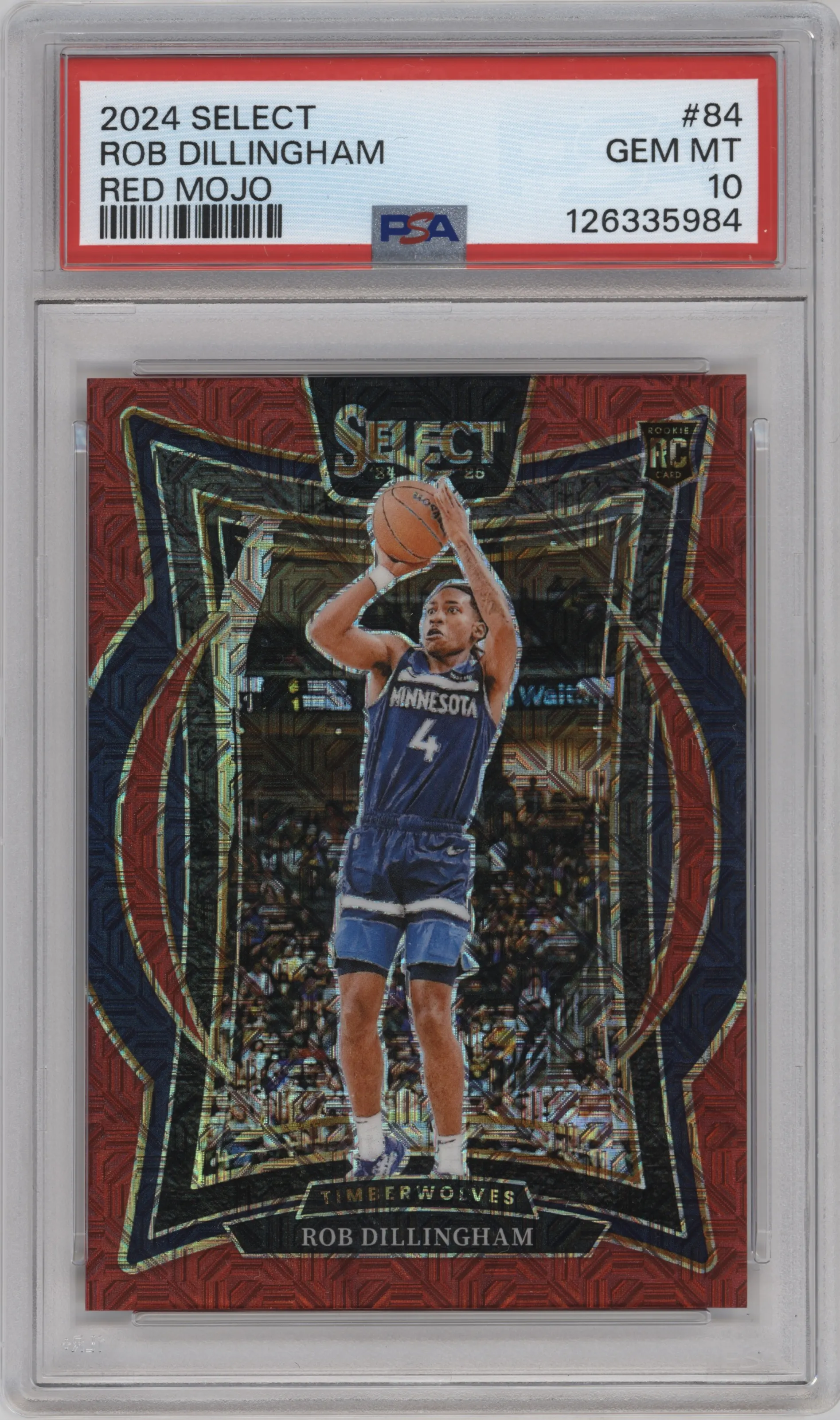 2024 Panini Select Rob Dillingham Red Mojo PSA 10