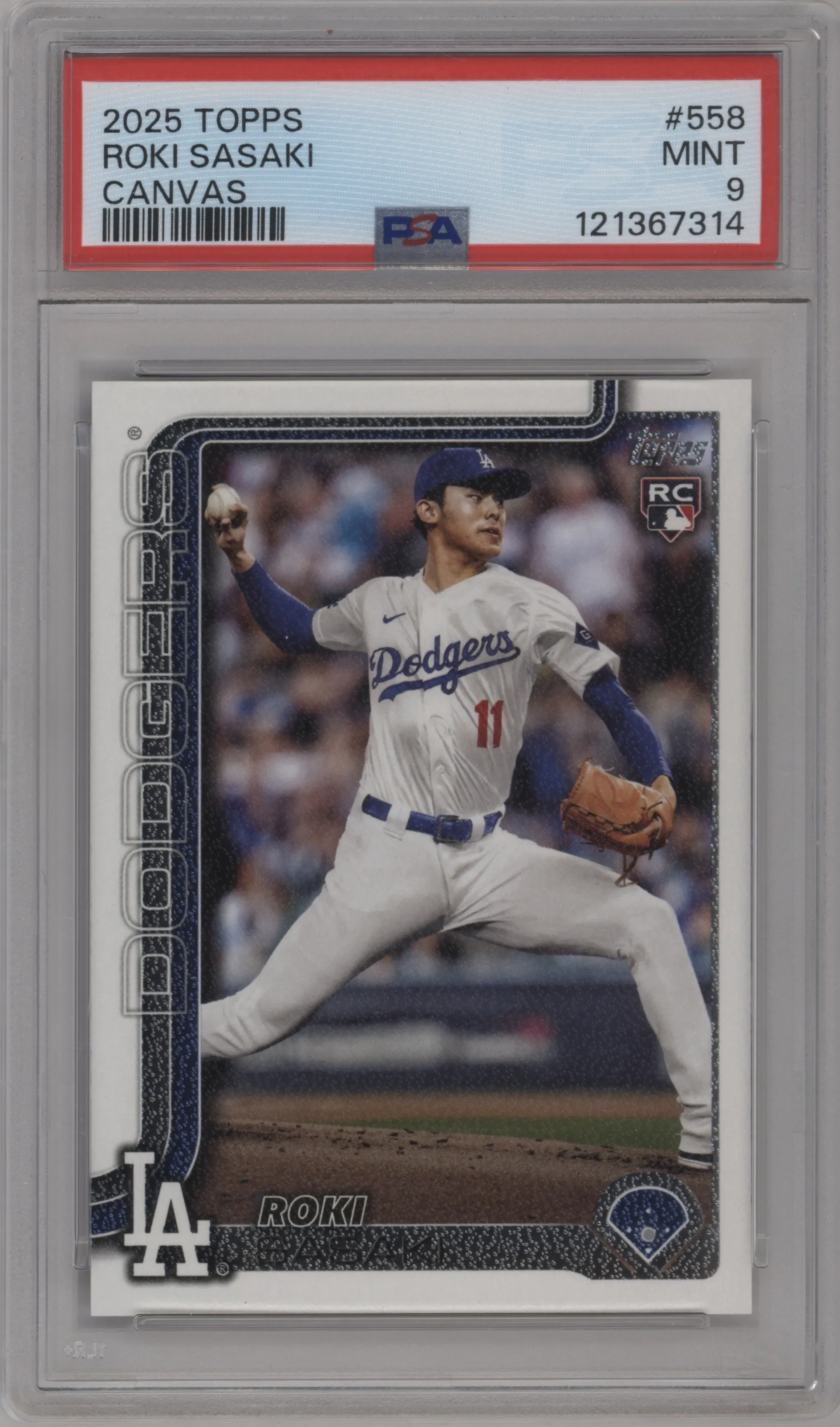2025 Topps Roki Sasaki Canvas PSA 9