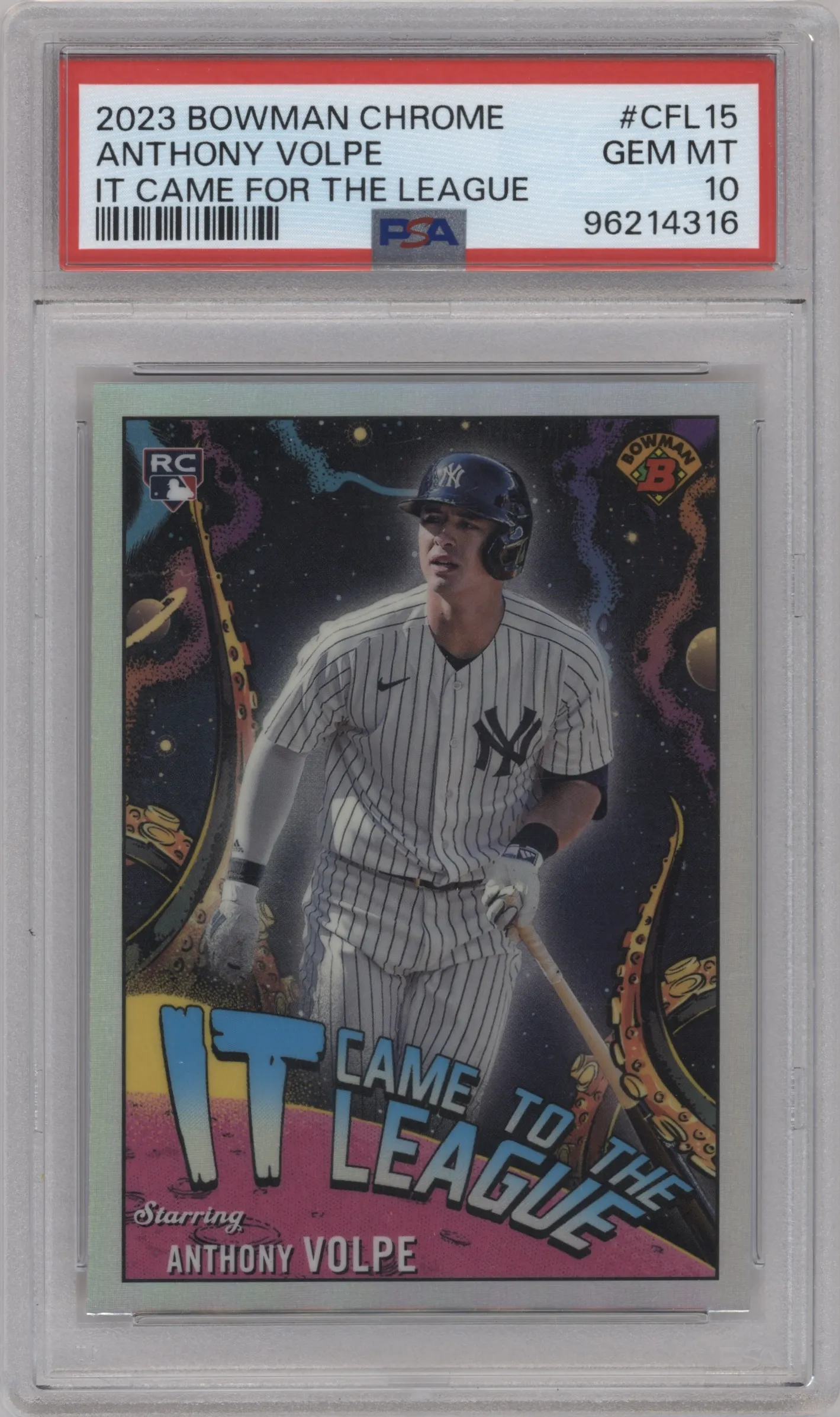 2023 Bowman Chrome It Came to the League Anthony Volpe #CFL-15 PSA 10