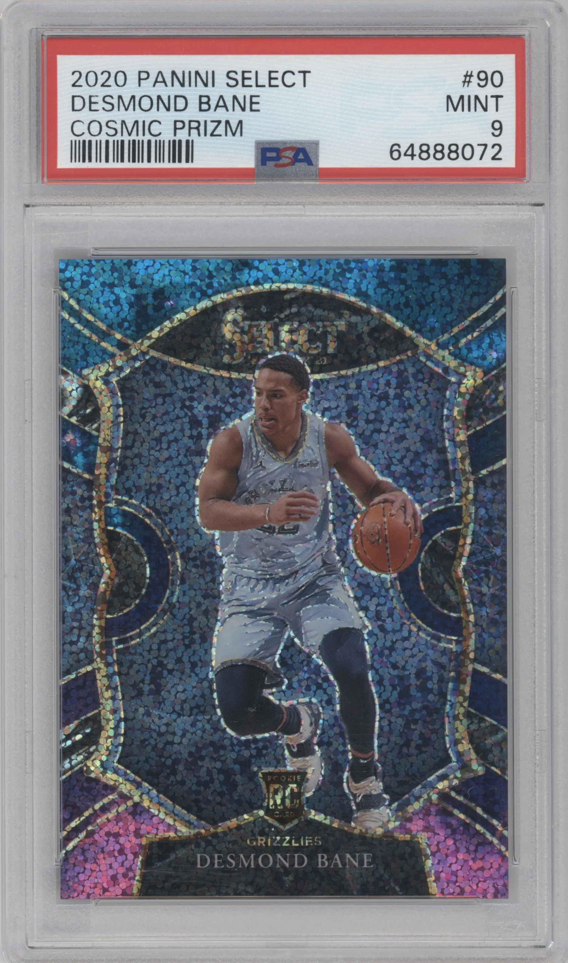 2020 Panini Select Desmond Bane Cosmic #90 PSA 9