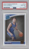 Luka Doncic from the 2018-19 Panini Donruss  set graded by PSA and given an overall grade of 10.