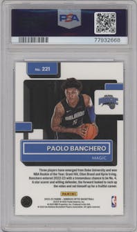Paolo Banchero from the 2022-23 Panini Donruss Optic  set graded by PSA and given an overall grade of 10.