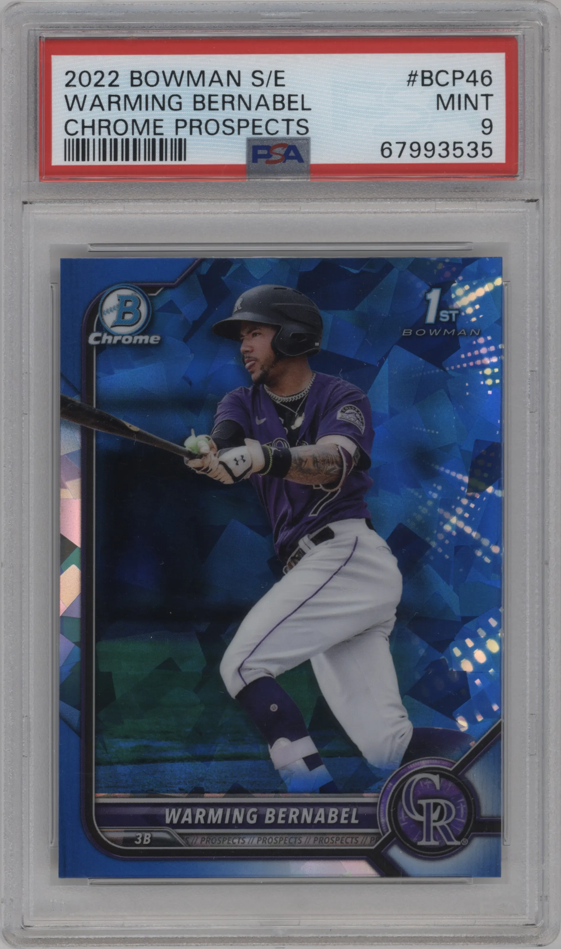 2022 Bowman Sapphire Edition Chr.Pros. Warming Bernabel PSA 9