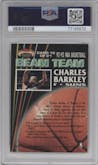 Charles Barkley from the 1992-93 Topps Stadium Club set featuring a Members Only parallel graded by PSA and given an overall grade of 9.