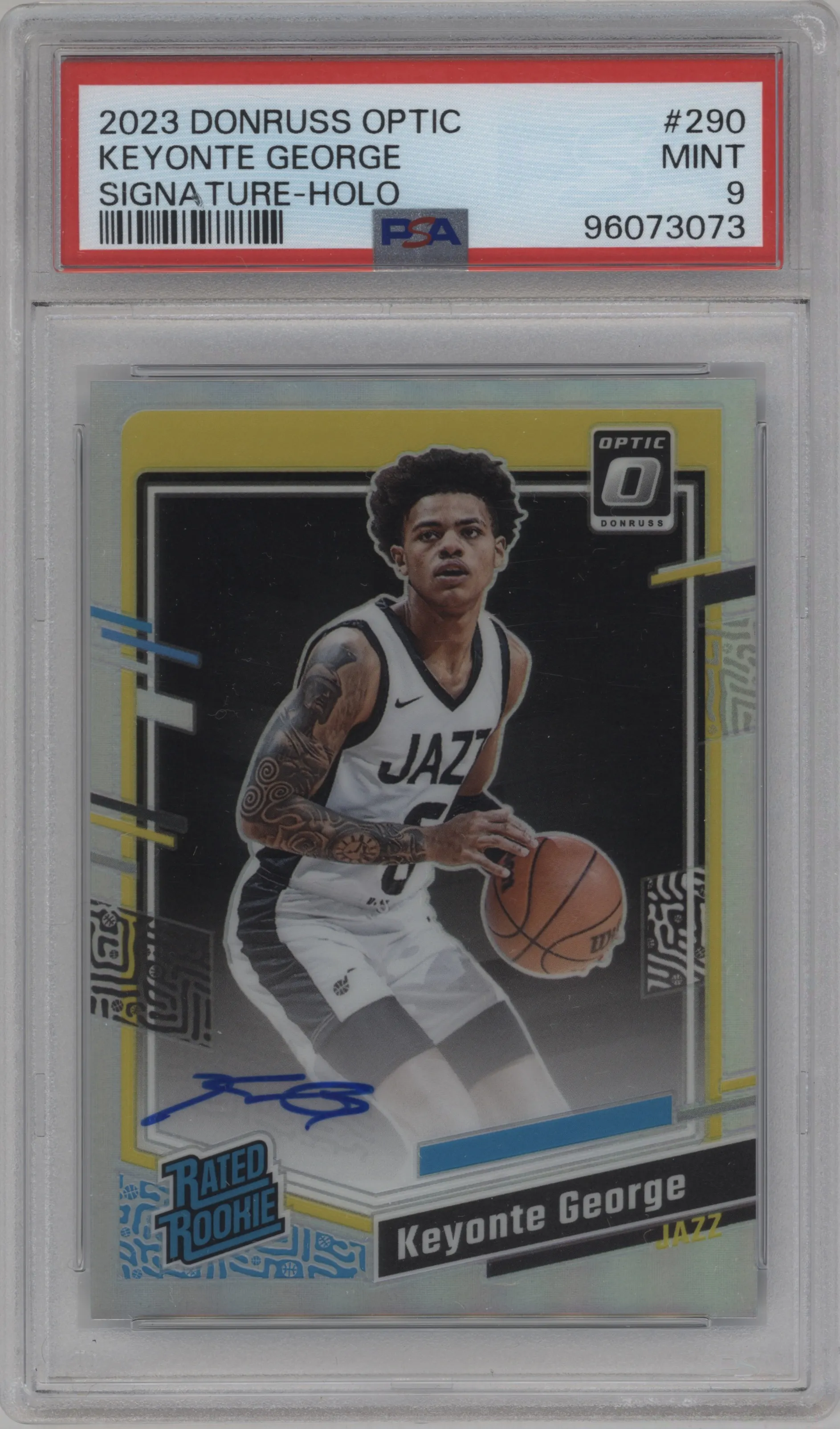 2023 Donruss Optic Rtd.Rke.Sig. Keyonte George Holo #290 PSA 9