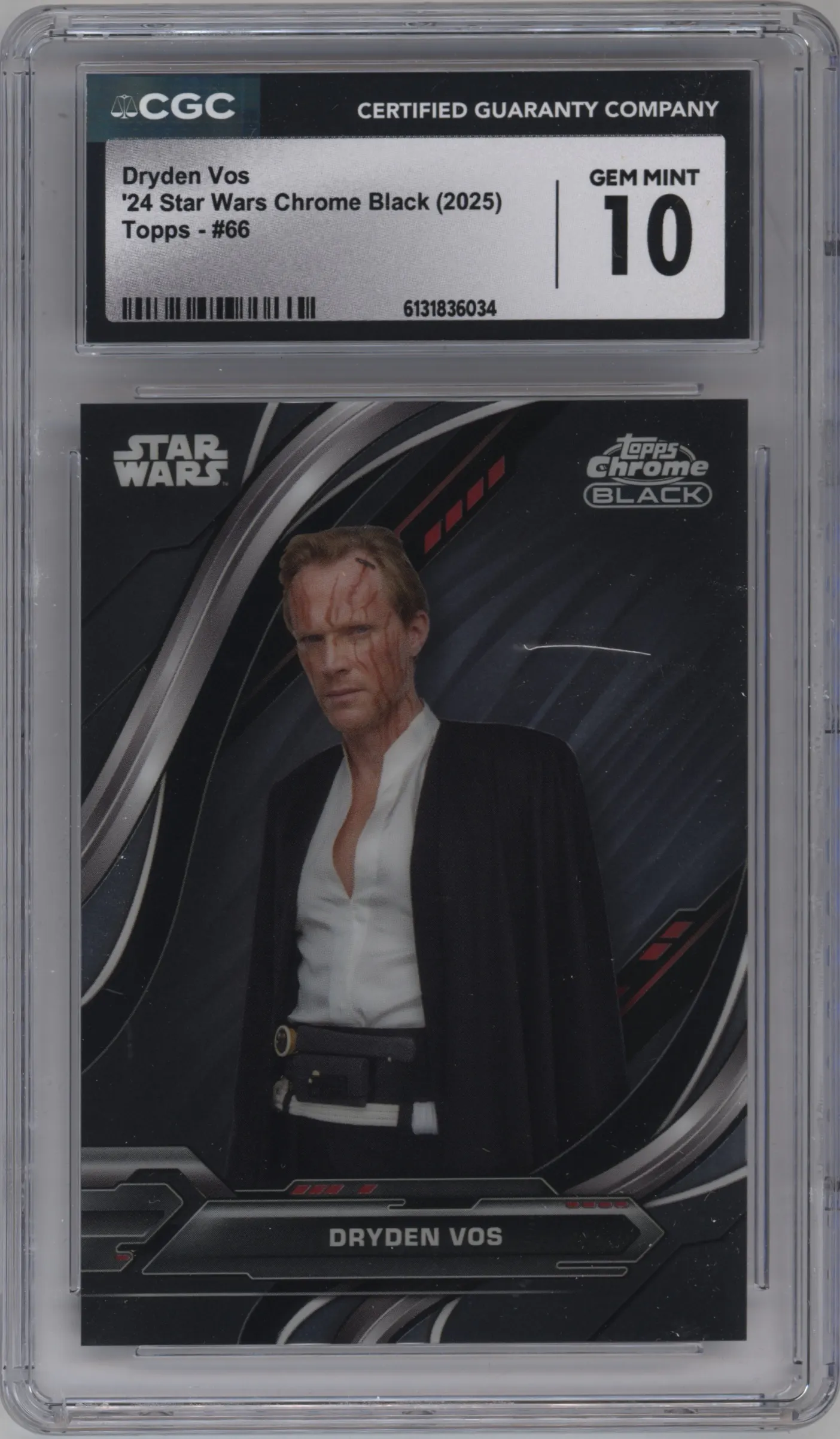 2024 Topps Chrome Black Star Wars Dryden Vos CGC 10