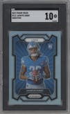 Jahmyr Gibbs from the 2023 Panini Prizm set graded by SGC and given an overall grade of 10.
