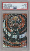 Jordan Love from the 2023 Panini Spectra set featuring a Die-Cut Neon Orange parallel graded by PSA and given an overall grade of 10.
