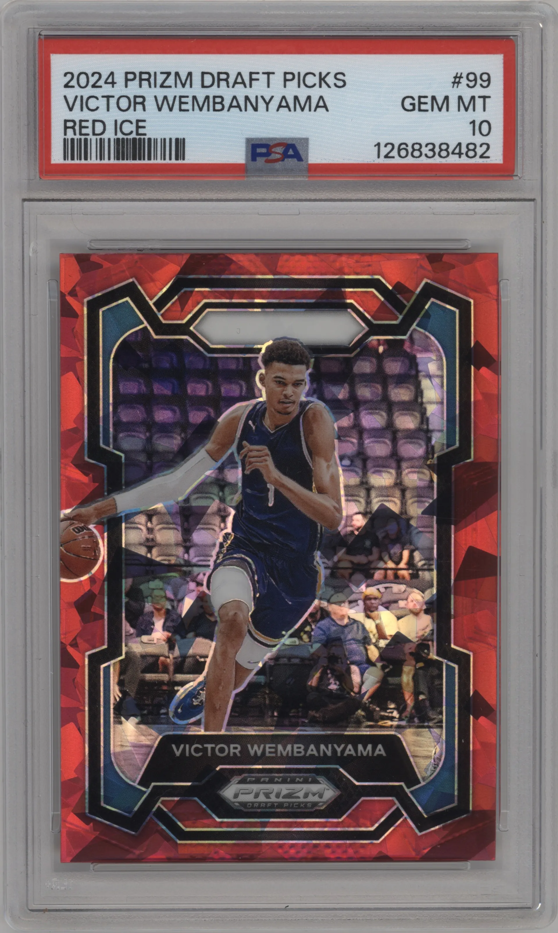 2024 Panini Prizm Draft Picks Victor Wembanyama Red Ice #99 PSA 10