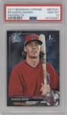 Brandon Marsh from the 2017 Bowman Chrome set graded by PSA and given an overall grade of 10.