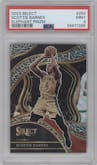 Scottie Barnes from the 2023-24 Panini Select  set featuring a Elephant parallel graded by PSA and given an overall grade of 9.