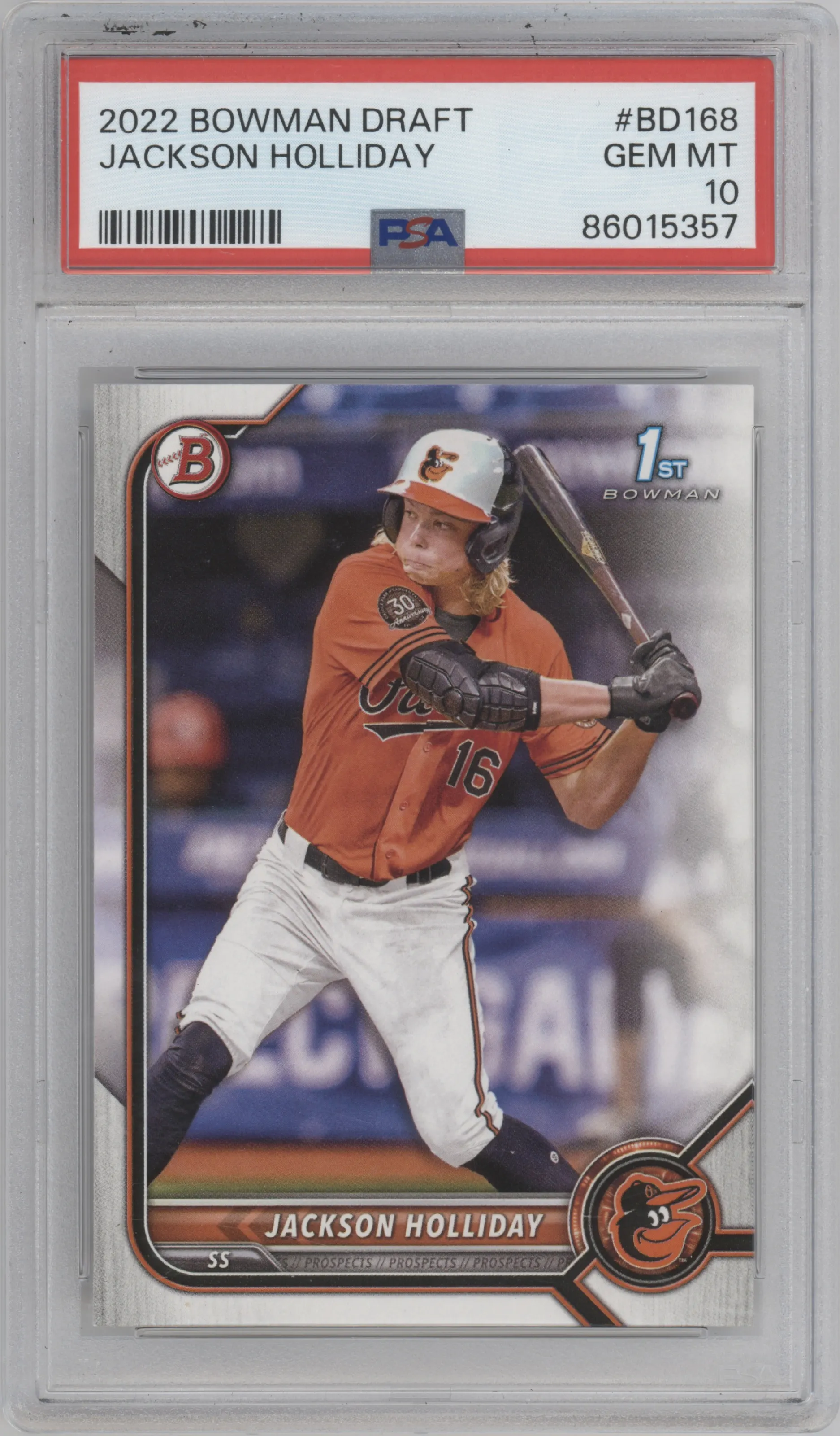 2022 Bowman Draft Jackson Holliday PSA 10